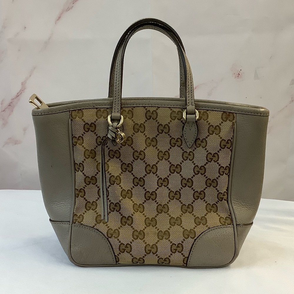 GUC Gucci Beige and Gray Women's Tote Bag - Picture 1 of 10